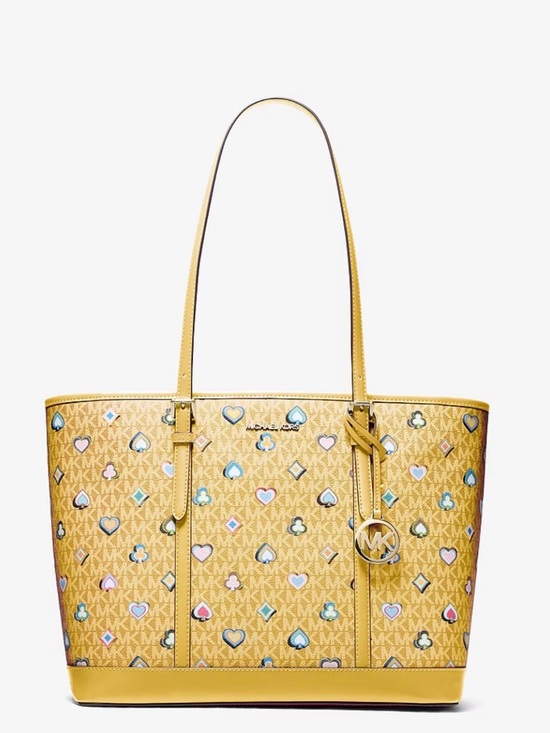 Michael Kors Collection Handbags - NWT Michael Kors, XL, Honey Yellow, Jet Set Tote Bag Diner/Taxi Motifs